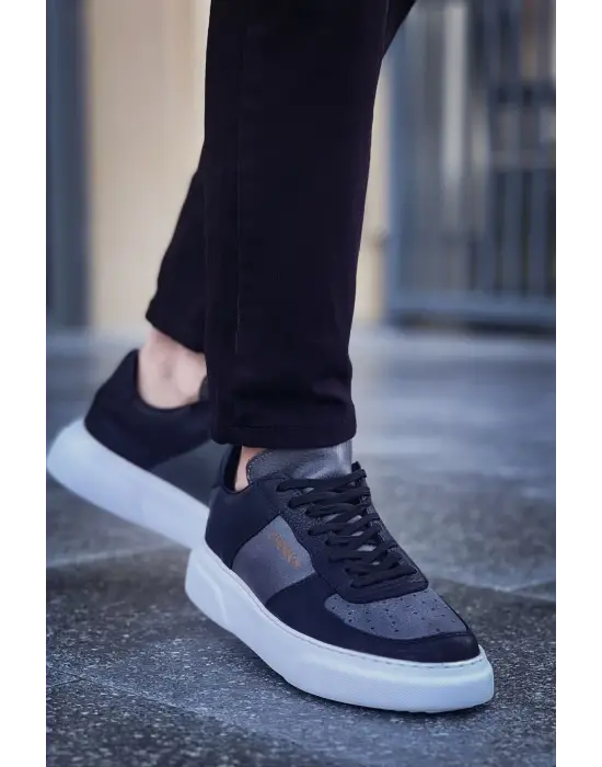 Omarı Şık ve Rahat Erkek Ayakkabısı Siyah/Antrasit Renkleriyle