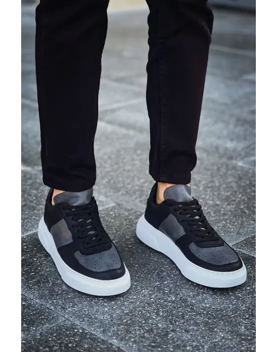 Omarı Şık ve Rahat Erkek Ayakkabısı Siyah/Antrasit Renkleriyle