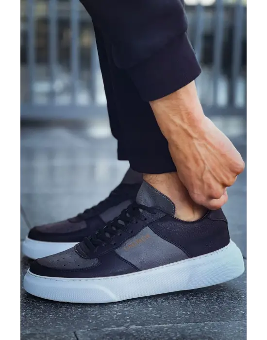 Omarı Şık ve Rahat Erkek Ayakkabısı Siyah/Antrasit Renkleriyle