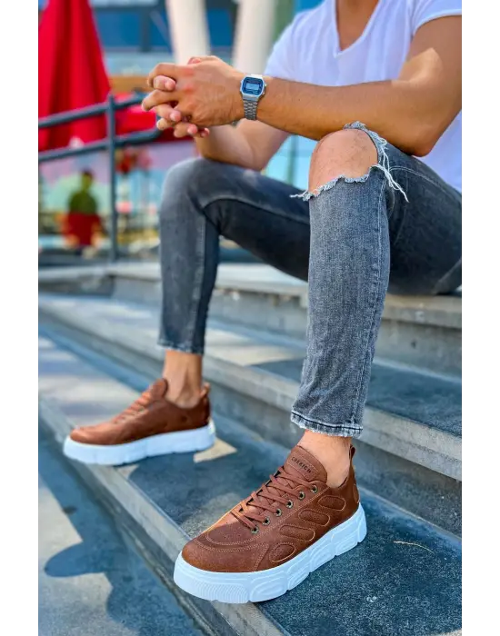 Omarı Modern ve Şık Erkek Ayakkabı TABA