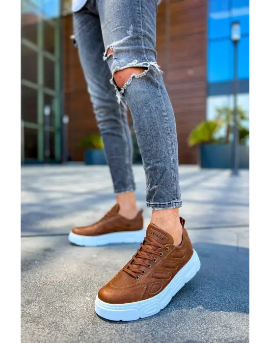 Modern Erkek Ayakkabı Taba