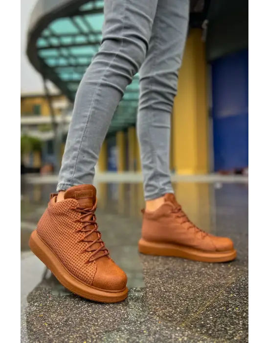 Omarı Klasik Stil Milano Erkek Botu Taba Renk Seçeneği ile