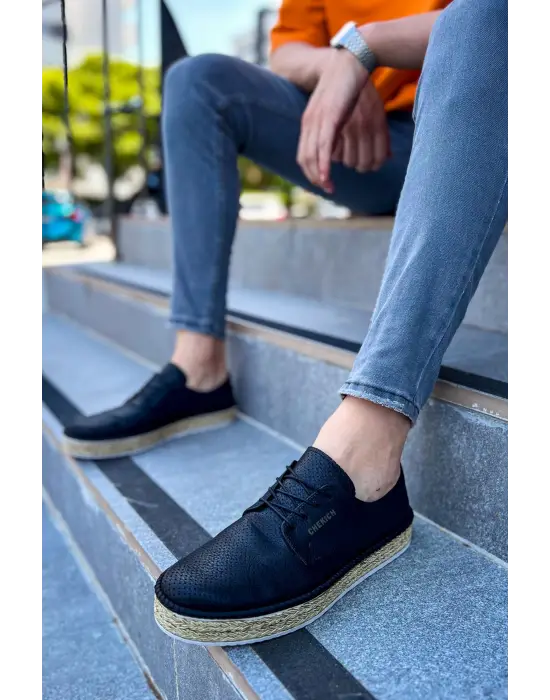 Omarı Yüksek Performanslı Siyah Erkek Ayakkabı