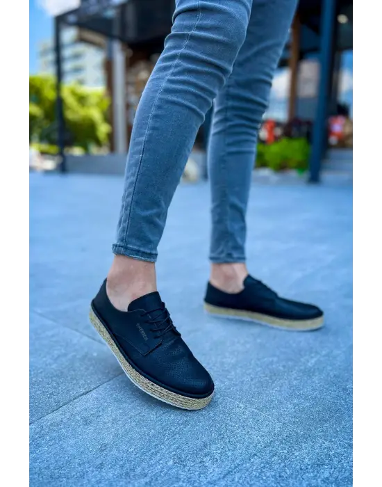 Omarı Yüksek Performanslı Siyah Erkek Ayakkabı