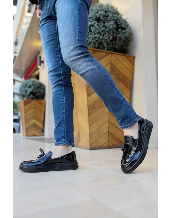 Omarı Stil Sahibi Siyah Loafer-X Erkek Ayakkabı