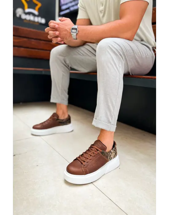 Omarı Şık ve Rahat Erkek Ayakkabı Taba Rengi