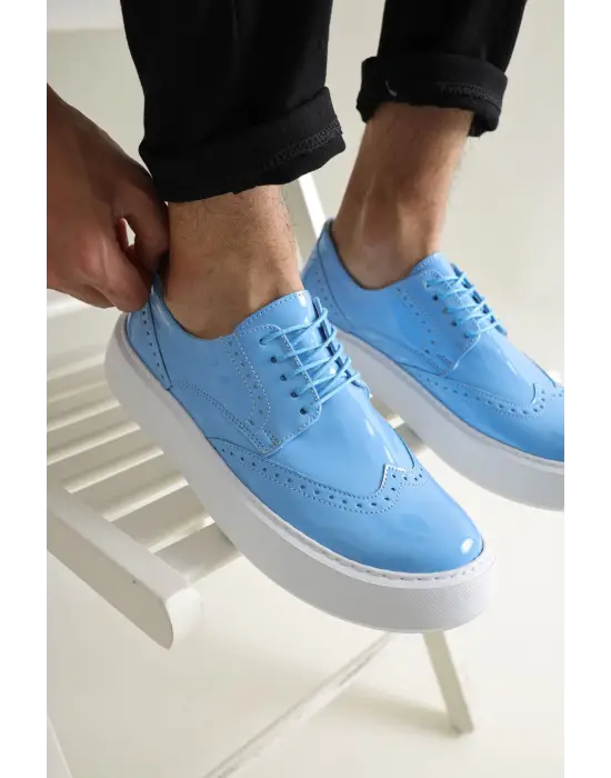 Omarı Mavi Renkli Erkek Ayakkabı - Pratik Değişim Fırsatı