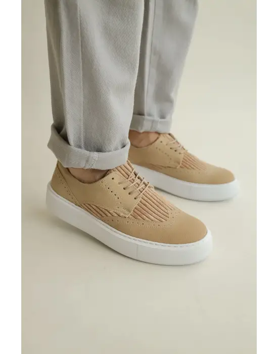 Omarı Şık ve Rahat Erkek Ayakkabı KUM