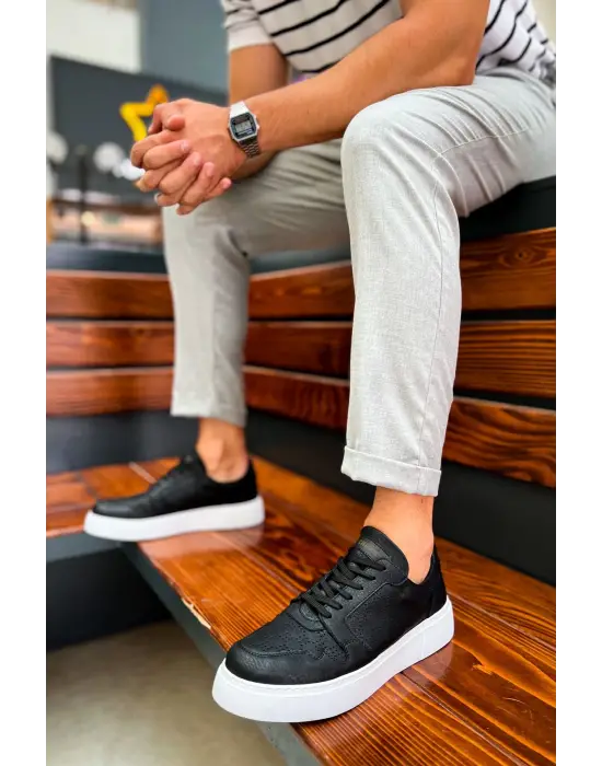 Omarı Siyah Oxford Erkek Ayakkabı Trendi