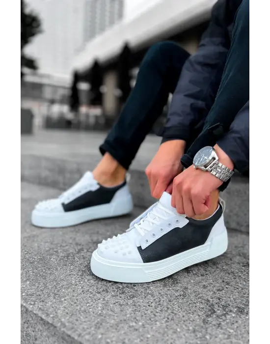 Omarı Yüksek Performanslı Spor Kullanımı İçin Erkek Ayakkabı Antrasit/Beyaz