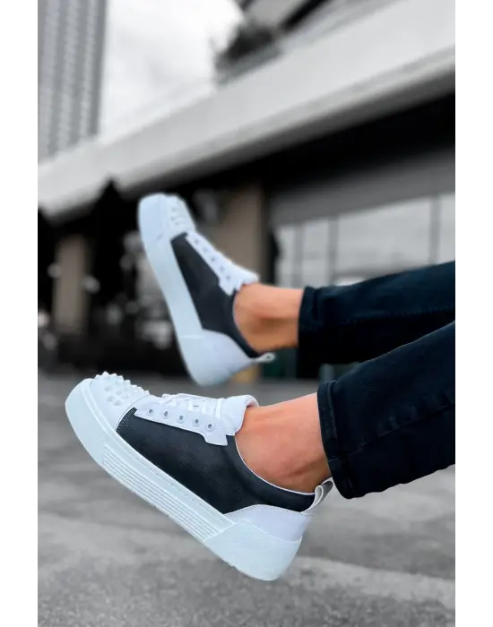 Omarı Yüksek Performanslı Spor Kullanımı İçin Erkek Ayakkabı Antrasit/Beyaz