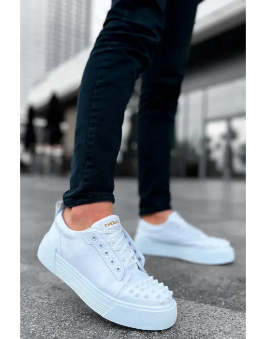 Omarı Etkileyici Beyaz Erkek Ayakkabı - Thorn Model