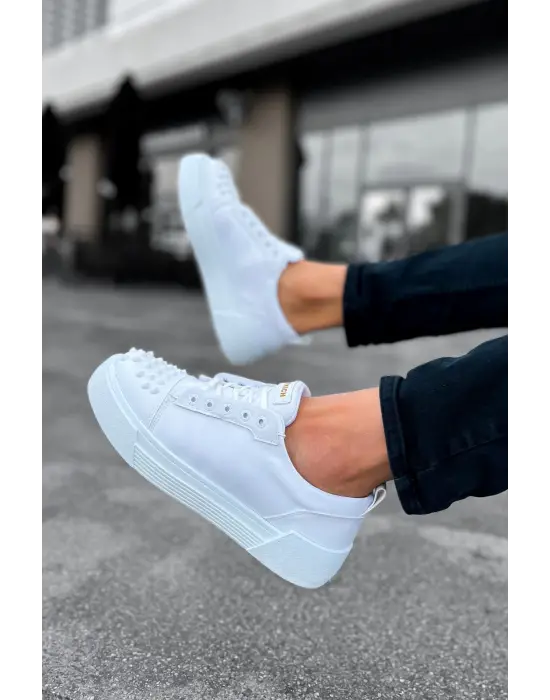 Omarı Etkileyici Beyaz Erkek Ayakkabı - Thorn Model