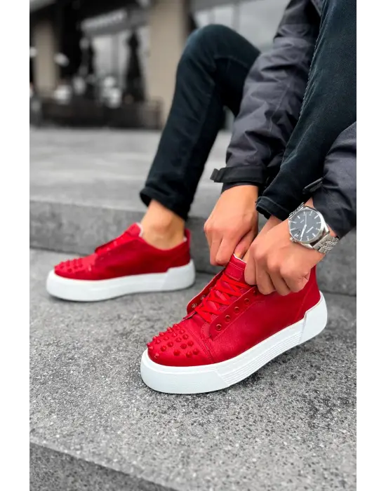 Omarı Yüksek Performanslı Kırmızı Erkek Ayakkabı