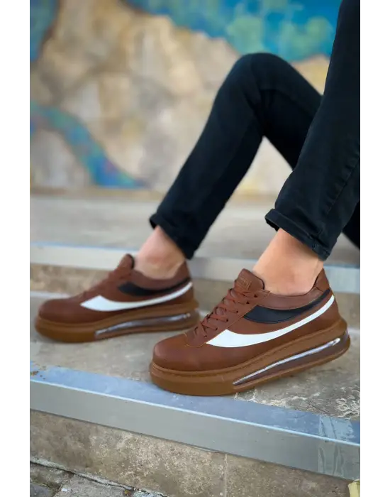 Omarı Elegan Tasarımlı Erkek Ayakkabısı - Taba Rengi