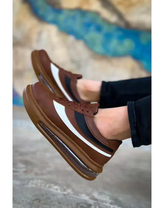 Omarı Elegan Tasarımlı Erkek Ayakkabısı - Taba Rengi