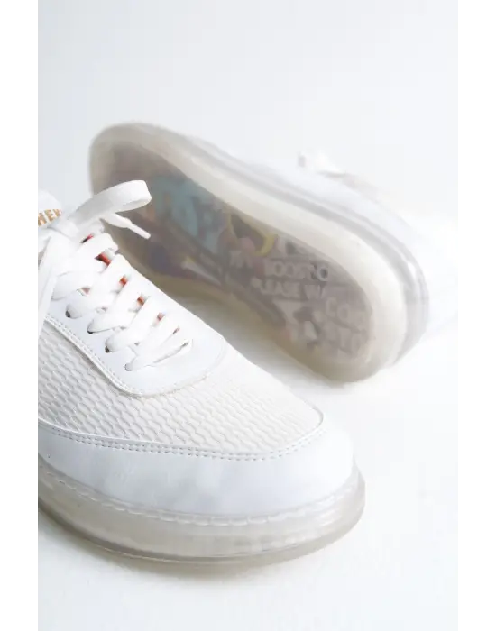 Omarı Erkek Beyaz Turuncu Ayakkabı - Modern Tarzınızı Yansıtan Şıklık