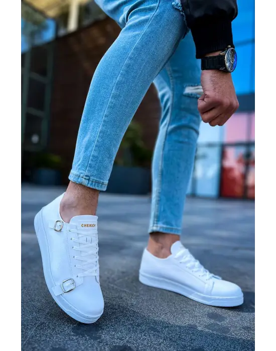 Çarpıcı Side Buckle Erkek Ayakkabı