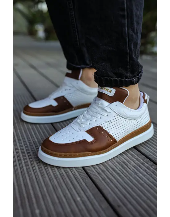 Omarı CBT Hercules Erkek Ayakkabı Taba/Beyaz Özel Tasarım