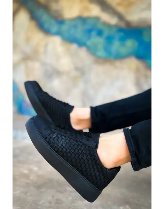 Omarı Şık Erkek Siyah Deri Ayakkabı