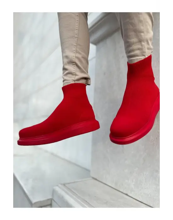 Omarı Elegan Kırmızı Erkek Ayakkabı Modeli