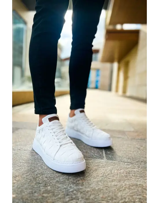 Omarı Modern Stil Beyaz Erkek Ayakkabı