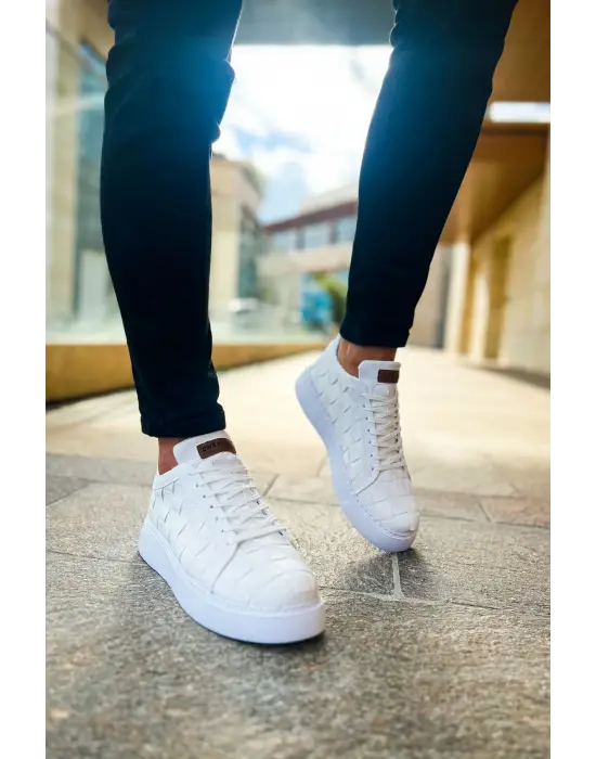 Omarı Modern Stil Beyaz Erkek Ayakkabı