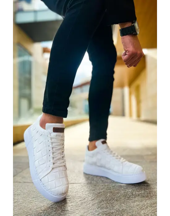 Omarı Modern Stil Beyaz Erkek Ayakkabı