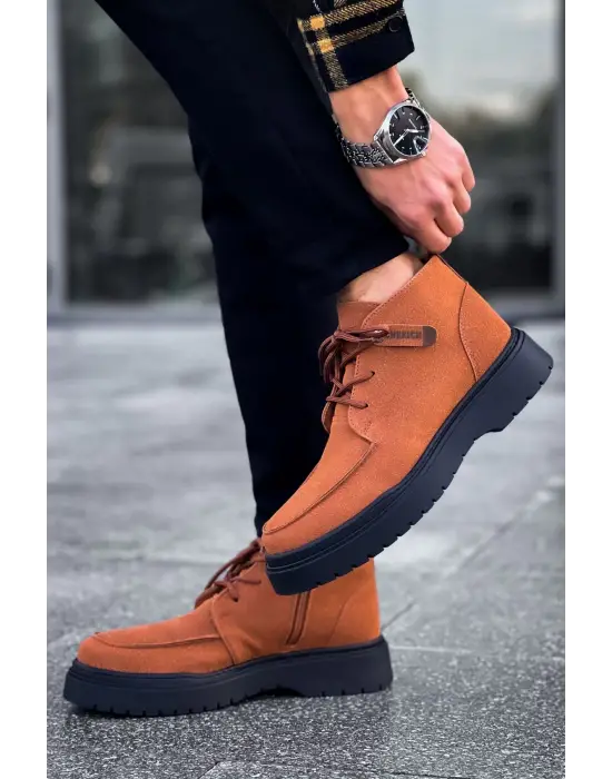 Omarı Süet Bryggen Erkek Bot Taba