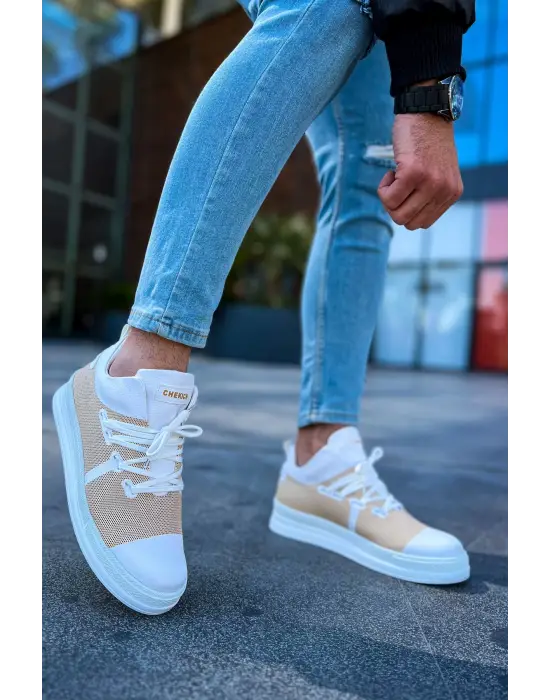 Omarı Modern CBT Laser Erkek Ayakkabı BEYAZ