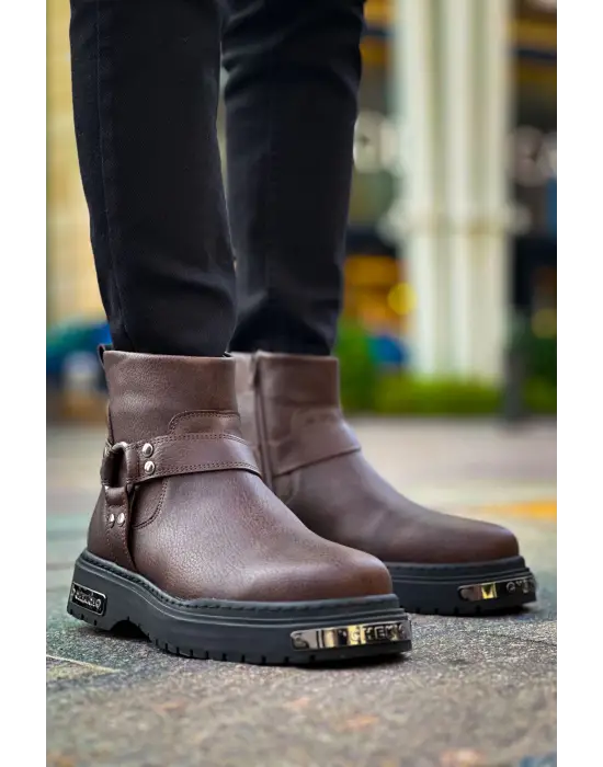 Omarı Dayanıklı Yukon Erkek Botu - Kahve