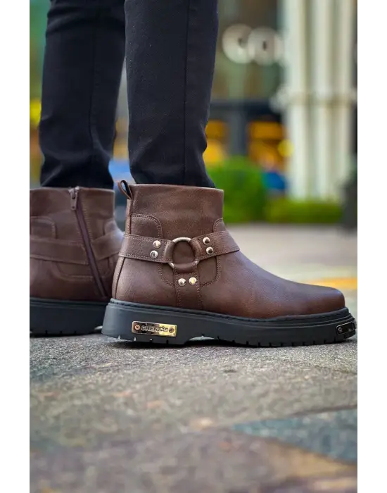 Omarı Dayanıklı Yukon Erkek Botu - Kahve