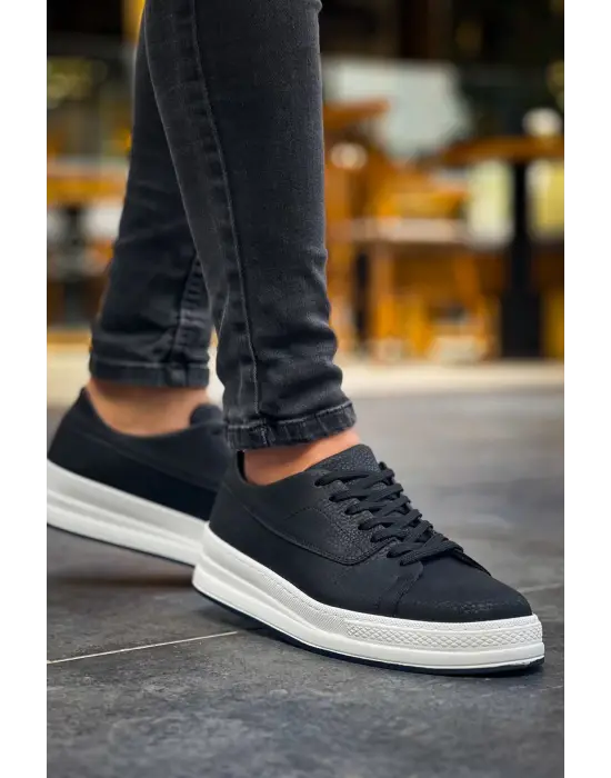 Omarı Siyah Deri Erkek Ayakkabı - Trend Tasarım Özellikleri Ile