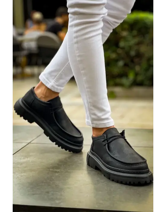 Omarı Şık Siyah Castle Erkek Ayakkabı