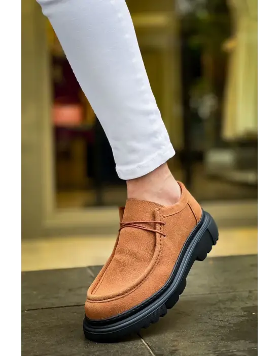 Omarı Modern Tasarımlı Erkek Ayakkabı Taba Renk Seçenekleriyle