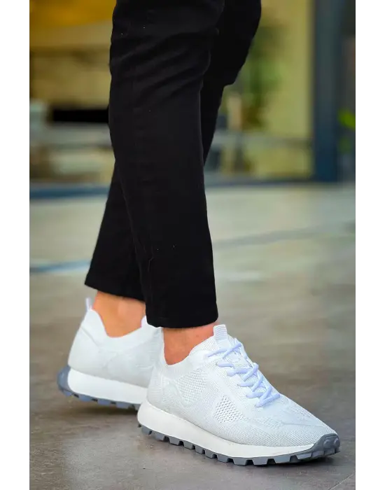 CH2409 - Triko Erkek Ayakkabı BEYAZ