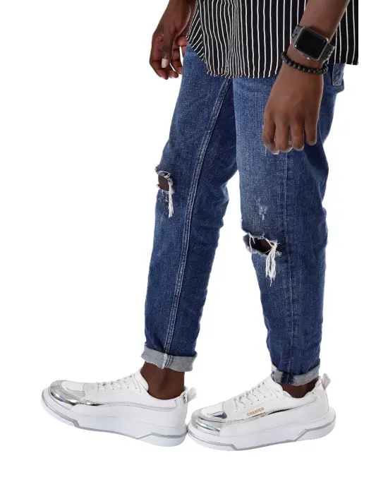 Omarı Erkek Ayakkabı Beyaz Gümüş - Güçlü ve Şık Tasarım