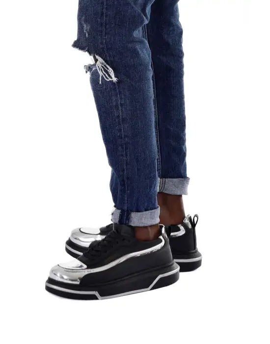 Omarı Erkek Ayakkabı SIYAH/GUMUS