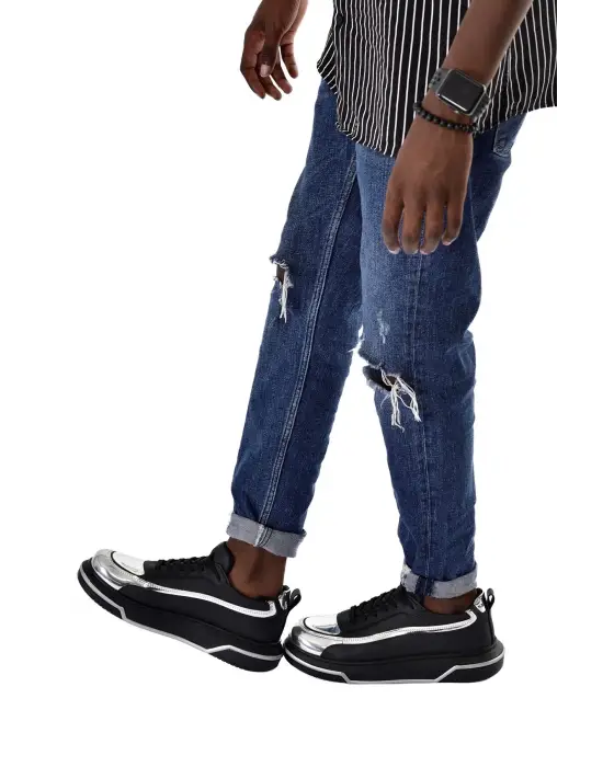 Omarı Erkek Ayakkabı SIYAH/GUMUS