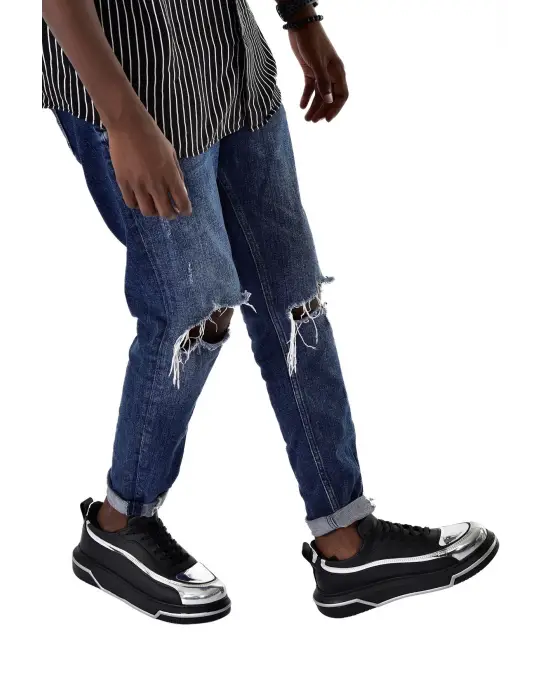 Omarı Erkek Ayakkabı SIYAH/GUMUS