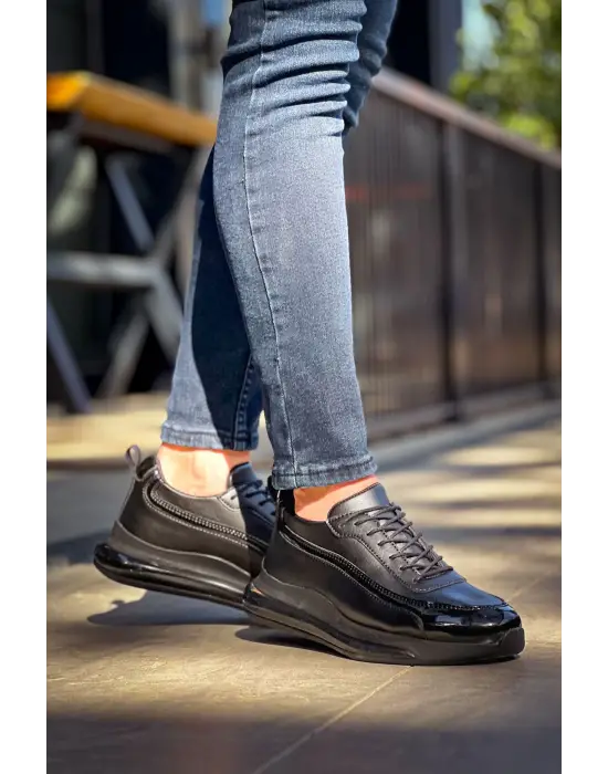 Omarı Modern ve Şık Siyah Erkek Ayakkabı