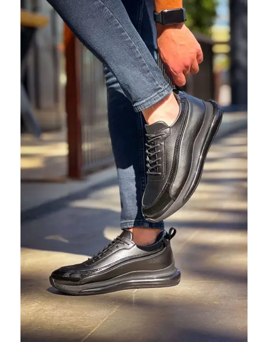Omarı Modern ve Şık Siyah Erkek Ayakkabı