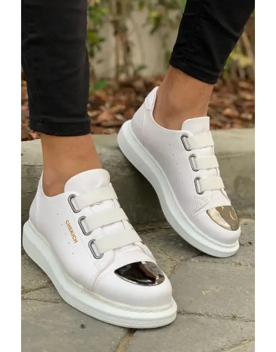 Omarı Yansıma Etkili Beyaz Erkek Ayakkabı
