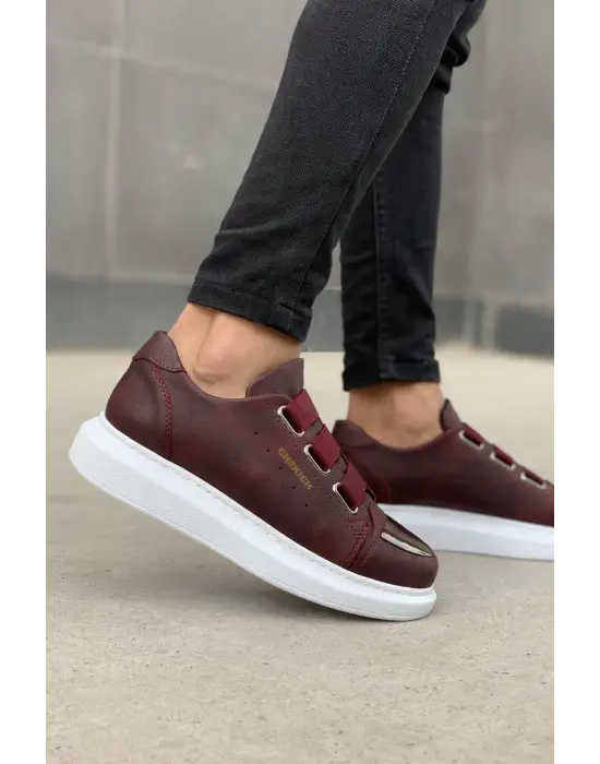 Omarı Şık ve Modern Erkek Bordo Ayakkabı