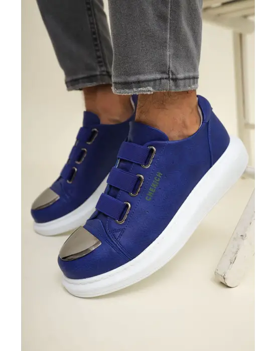 Omarı Modern ve Şık CBT Mirror Erkek Ayakkabı - Sax Mavi