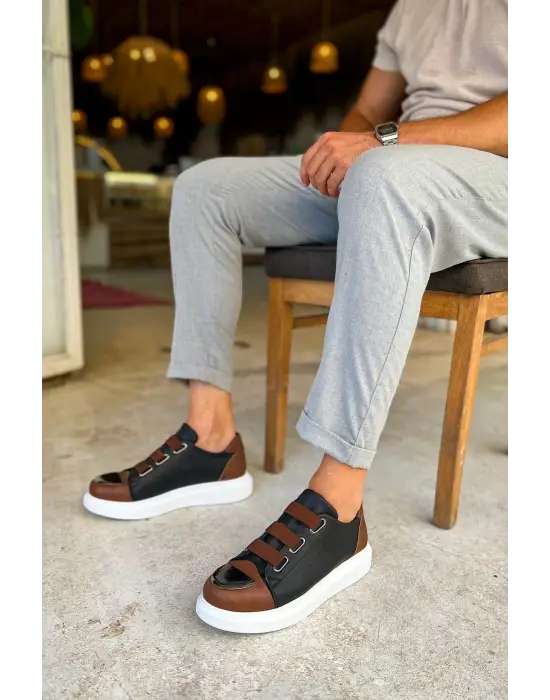 CH251 - GBT Mirror Furry Erkek Ayakkabı SIYAH/TABA