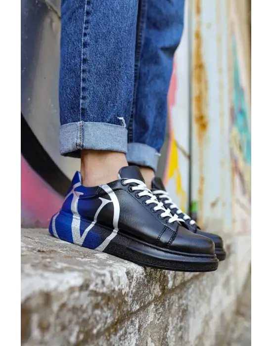 Omarı Siyah Mavi Renkli Erkek CBT Pittura Ayakkabı