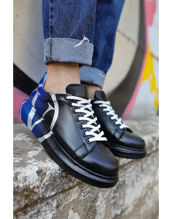 Omarı Siyah Mavi Renkli Erkek CBT Pittura Ayakkabı