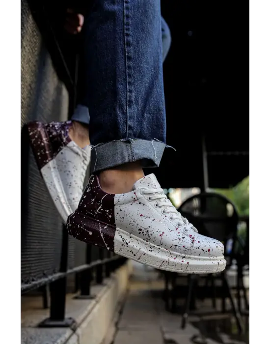 Omarı KIRMIZI/SIYAH/MOR SPLUSH Erkek Ayakkabısı - Modern Tasarım