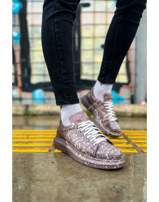 Omarı Şık Kahve Beyaz Erkek Ayakkabı